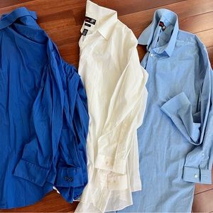 3 button dress shirts - barely worn